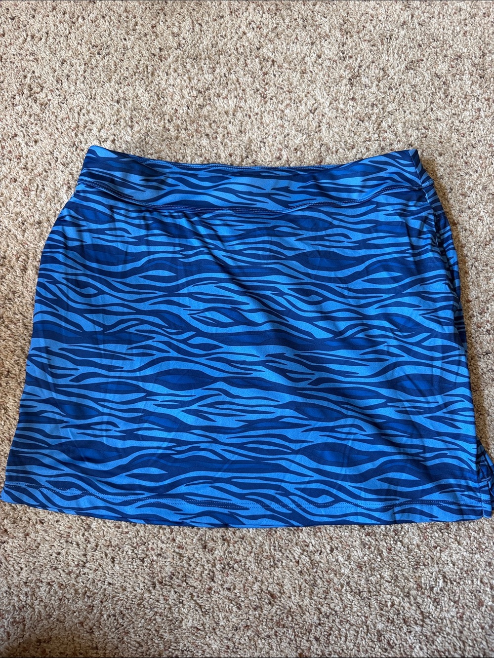 Greg Norman Collection Blue Wave-Print Mini Skort
